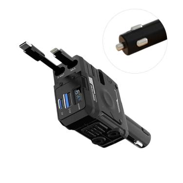 Imagem de Carregador Automotivo Portatil Multi Usb Turbo Carro Caminhao Carreta Visor Carga Rapida Celular Smartphone