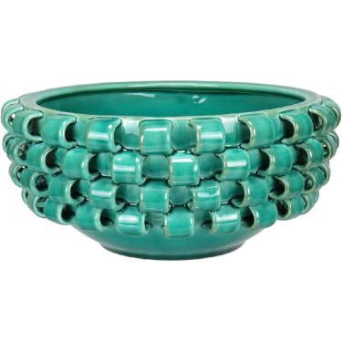 Imagem de CENTRO MESA DECORATIVO FRUTEIRA HOME&CO CERÂMICA 14x30x30cm VERDE