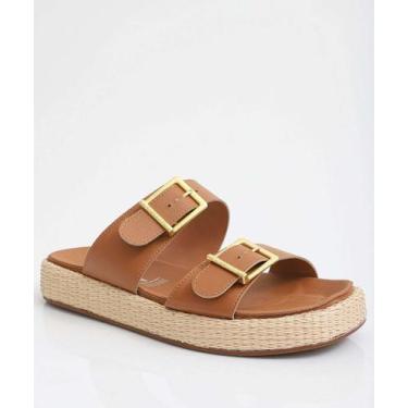 Imagem de Tamanco Feminino Flatform Fivela Vizzano-11110, Caramelo, 35