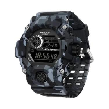 Imagem de Relógio Esportivo Digital Masculino À Prova d'Água Com Camuflagem Mili