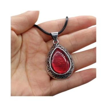 Imagem de Colar De Pedra Natural De Opala Cristal Gota D'água, Pingentes De Moda