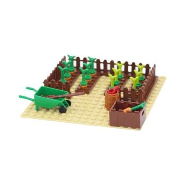 Imagem de Blocos De Montar MOC: Placa Base Clássica Para Jardim De Frutas (Maçã,