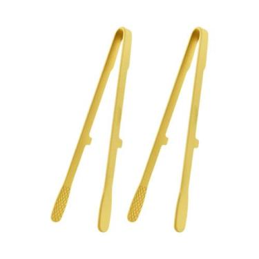 Imagem de Pinças De Silicone Pretas Antiderrapantes Para Alimentos, 2 Peças, Ute