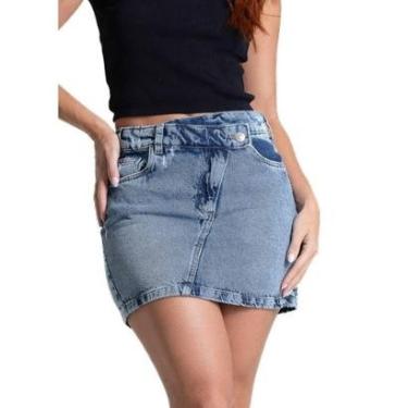 Imagem de Saia Jeans Sawary - 282286 - Azul médio 38-Feminino