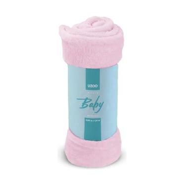 Imagem de Manta Soft De Microfibra Para Bebês 90x110cm - Rosa - UZOO, Manta Baby