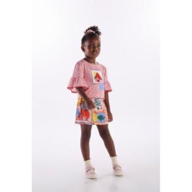 Imagem de Conjunto Menina Blusa e Short-Saia Três e Já-Feminino