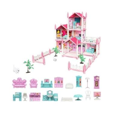 Imagem de Casa De Bonecas Para Meninas, Mobiliário De Brinquedo Para Brincar De 