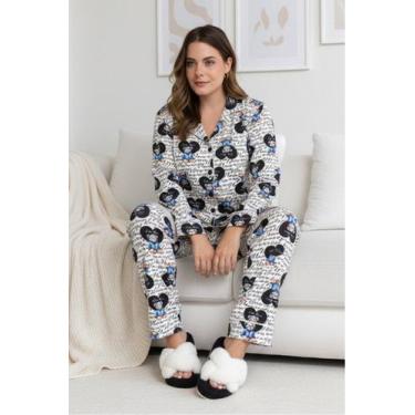 Imagem de Pijama Feminino Americano Longo Urso Fofo - Pink Dream, M