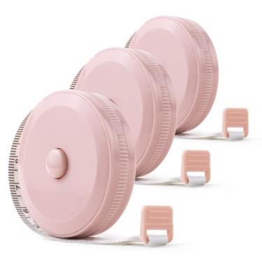Imagem de Trena Fita Costura Flexível Enfermagem Papelaria Fofa Kit 3 - Hxt, Ros