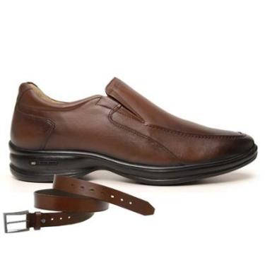 Imagem de Sapato Jota Pe Marrom 3d Air Soft Space + Cinto 70800-Masculino