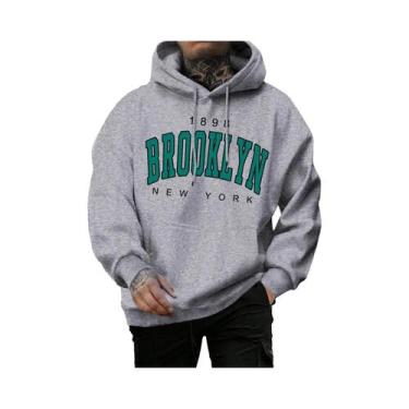 Imagem de Moletom Masculino Oversize Com Estampa Brooklyn Est 1998 Nova York, Es