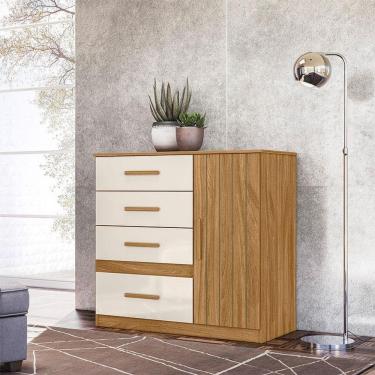 Imagem de Cômoda Sapateira Ambiente Vênus Freijó Off White - Moval