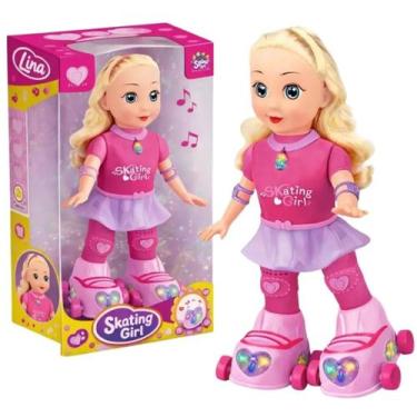 Imagem de Boneca Patinadora Infantil Musical Led Movimento Automático Em Estoque