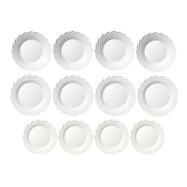 Imagem de Kit Pratos 4 Rasos 4 Fundos 4 Sobremesa Jasmim Restaurante - Nadir Fig