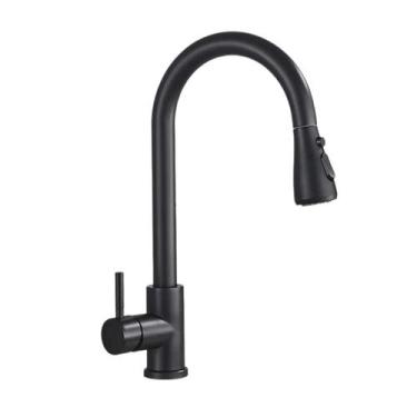 Imagem de Torneira cozinha gourmet black extensível água quente e fria - Stillus