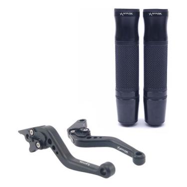 Imagem de Kit Manete Manopla Esportivo Zx6r Zx10r Z1000 Sx Ninja 1000 - Stark Ra