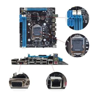 Imagem de Placa-mãe Kingter H55 16gb ddr3 LGA 1156 i3/i5/i7 Suporte USB 3.0 VGA 