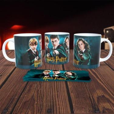 Imagem de Caneca Harry Potter 325ML em Porcelana Branca Alta Resistência para Be