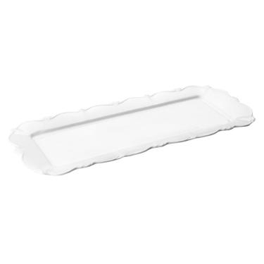 Imagem de Travessa de Porcelana Retangular Fancy Branco 35x16cm Wolff