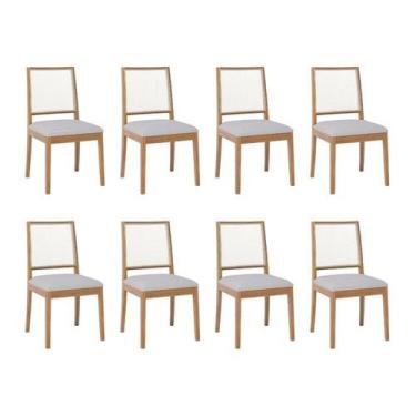 Imagem de Kit 8 Cadeiras para Sala de Jantar Estofadas Marcela - Cimol