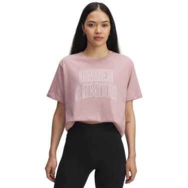Imagem de Camiseta Sportstyle Under Armour Rival Campus Feminina, Rosa, P