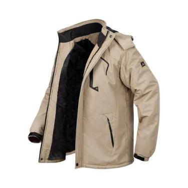 Imagem de Parkas De Inverno Masculinas Com Forro De Lã Espessa, Impermeáveis E À