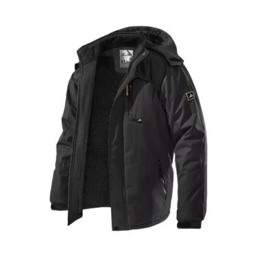 Imagem de Parkas De Inverno Masculinas Com Forro De Lã Espessa, Impermeáveis E À