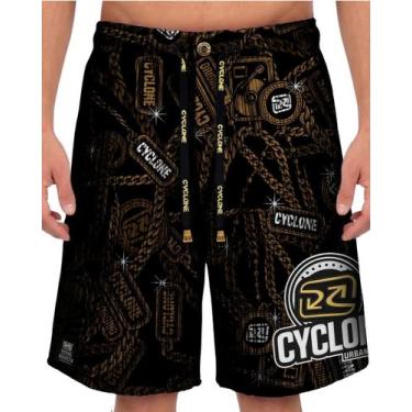 Imagem de (LANÇAMENTO) Bermuda Cyclone Veludo Gold Chains, Preto, Marrom, 3G