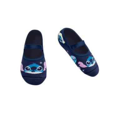 Imagem de Meia Sapatilha Puket Antiderrapante Kids Stitch 39-44