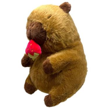 Imagem de Capivara de pelúcia com morango antialergica super macia - C A A BRASI