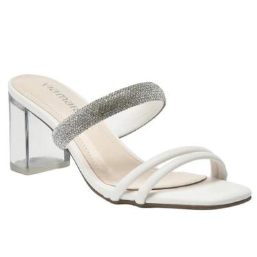Imagem de Tamanco com Strass Via Marte, Branco, 36