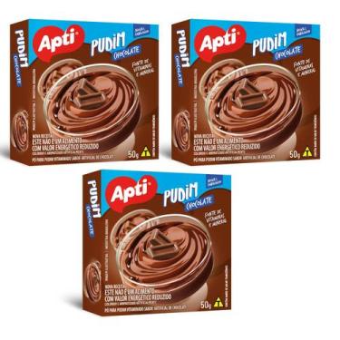 Imagem de Pudim Chocolate Cremoso Kit com 3 Sobremesas - Apti