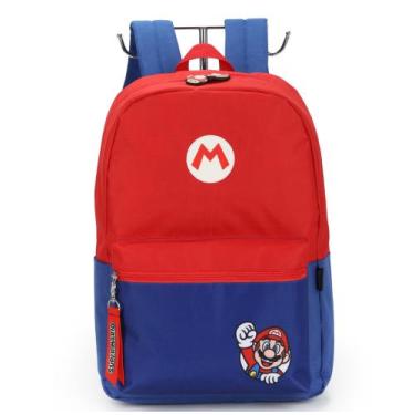 Imagem de Mochila de costas vermelho super mario bros classic - Luxcel