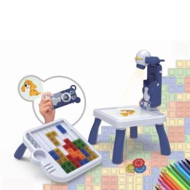 Imagem de Brinquedo Projetor Mesa 4 em 1 desenho pintar infantil led - Toy Mix