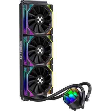 Imagem de Water Cooler Breezy 360mm Radiador Triplo 3 Ventoinhas 120mm ARGB SYNC Preto Fortrek