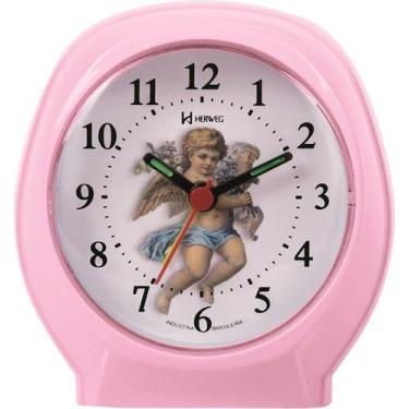 Imagem de Despertador Anjo Quartz Rosa baby 2640 - Herweg