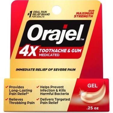 Imagem de Gel para Dor de Dente e Gengiva, 4X Medicated Toothache & Gum Gel, Ora