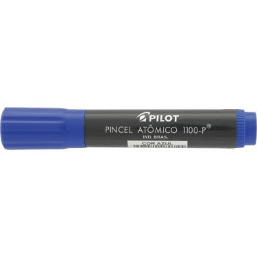 Imagem de Pincel Marcador Permanente Pilot Atômico 1100P Ponta Chanfrada Recarregável Azul