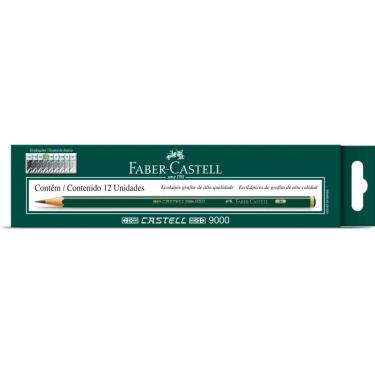 Imagem de Lápis Técnico Faber-Castell Ecolápis Grafite 9000 3B Madeira Reflorestada FSC Preto