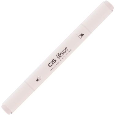 Imagem de Marcador Artístico Sertic CIS Flow Ponta Bullet e Chanfrada Caixa com 6 Branco