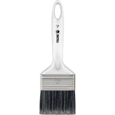 Imagem de Trincha Média Multiuso 3pol Filamento Sintético Gris para Látex Acrílica Esmalte Verniz e Stain Tigre