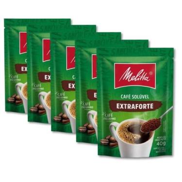 Imagem de Café Solúvel Tradicional Melitta Granulado Kit 5 Sachês 40g, Melitta