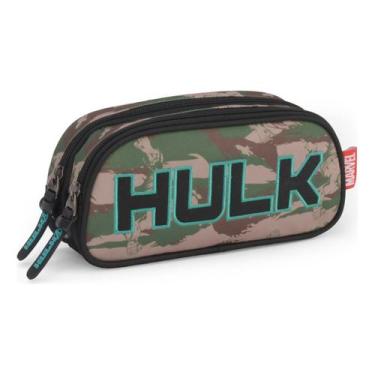 Imagem de Estojo Escolar Duplo Hulk 2 Divisórias Dac Original - LUXCEL, Hulk 2