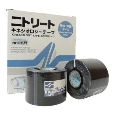 Imagem de Bandagem Adesiva 5 cm x 5 m Kinesio Tape Kinesiology Preto