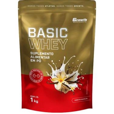 Imagem de BASIC WHEY PROTEIN -1KG - (morango growth+1 coquteleira