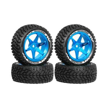 Imagem de Rodas De Metal, Cubos E Pneus Para Carros RC De Drift Escala 1/10 Para