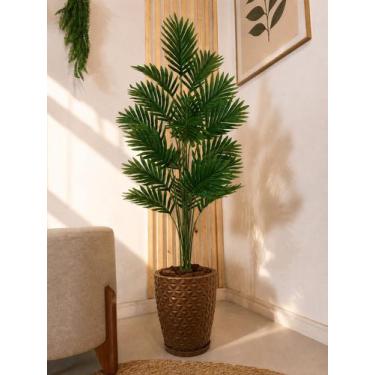 Imagem de Palmeira Artificial Grande Com Vaso Polietileno Completo - - PlantaImp