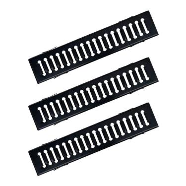 Imagem de Kit Ralo Grelha com Caixilho GEP001X3OM Aço Galvanizado Preto Ouro Minas 10X50CM