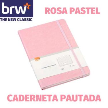 Imagem de Caderneta Pautada BRW Capa Dura A5 80 Folhas 80g/m² Vintage e Tom Past