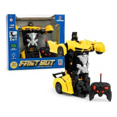 Imagem de Carro De Controle Remoto Fast Bot Vira Robô - Polibrinq 212